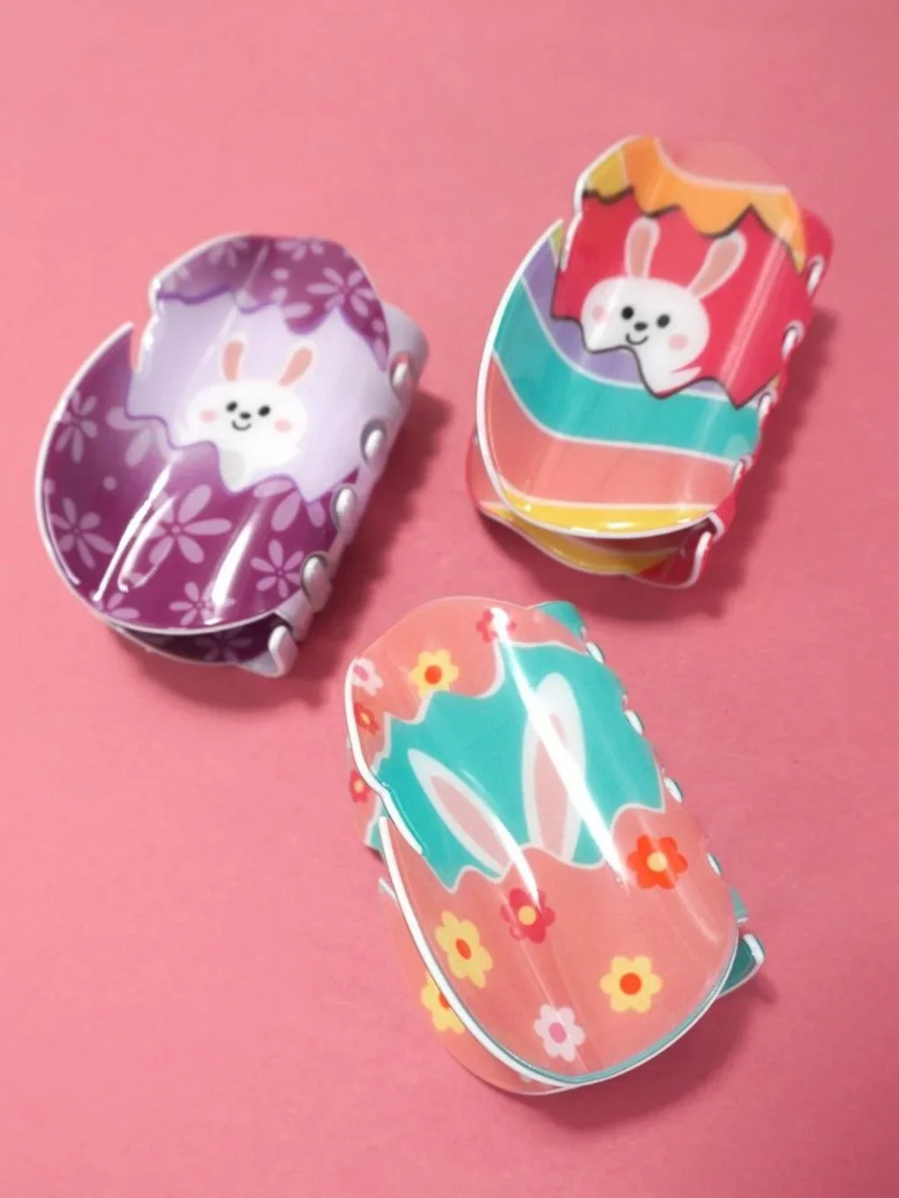 Easter Bunny Claw Hair Clip - Pink